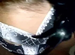 Masked Wife Teases with Toys in Bedroom