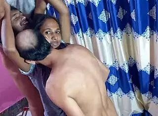 bisexual stepbrother joins deshi couple in threesome sex