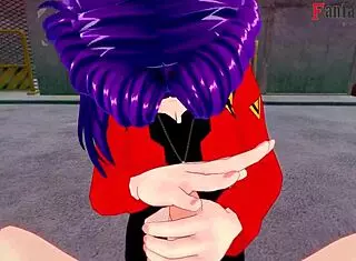 Misato Katsuragi Giving Blowjob And Showing Boobs In Neo Genesis Evangelion Short