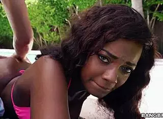 Why is that oiled black hottie so interracial?