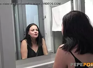 nuria tries her first big black cock doggystyle with saggy tits