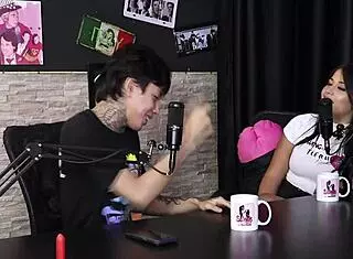 She hates casual sex but deposits her pussy first with DJ Rafa and Mateus in sheer red.