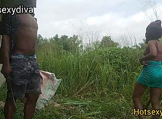 Soțul prinde soția futând grădinarul excitat în fund fierbinte