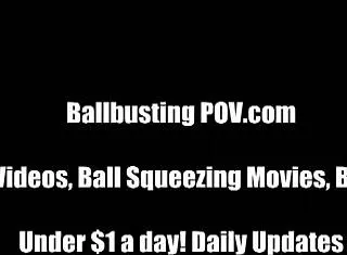 i'm bound to kick your balls hard in femdom bondage.