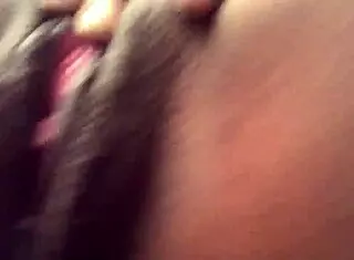 beautiful ebony girl cums hard from pussy play