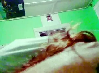 Blonde whore in couple gives blowjob to monster cock.