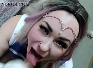 Sailor Moon cosplay couple gets steamy with foreplay action