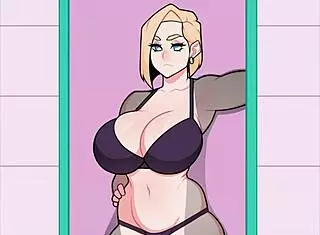 Android 18 Blowjob Parody Game Intense