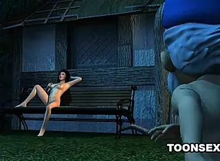 3D BRUNETTE BABE GETS HER TITS and PUSSY FUCKED HARD by DWARF in HENTAI SCENE!