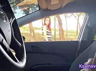 Unleash raw power flashing cock on public street