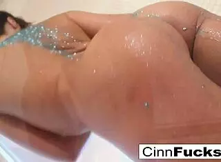 Christiana Cinn Glitters In Her Shower And Bathtub