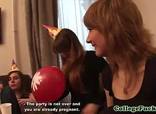 Young Teens Strip and Flash at University Party