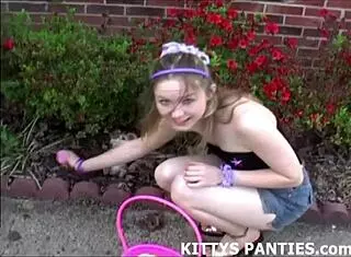 Help me look for easter eggs out back with flashing.