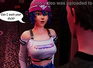 kiriko from overwatch gives a steamy blowjob to a stranger in 3d
