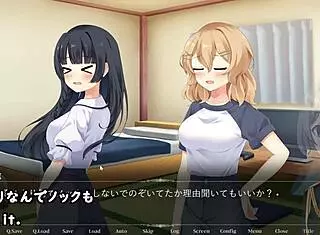 Playing hentai game with subtitles 😊