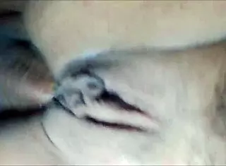 close-up of cock in big ass creampie