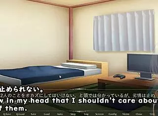 Playing hentai game with subtitles 😊