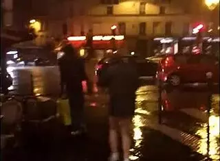 Second Day in Paris Flashing My BBC Monster Cock