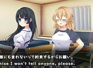 Playing hentai game with subtitles 😊
