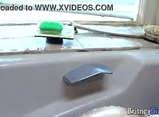 britney blue bathes and undresses in shower