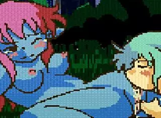 Fairies finger and lick each other's pussies