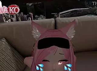 Catgirl Gets Gagged And Choked On Huge Cock