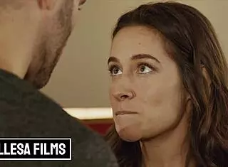 Petite babe cassidy klein rides big cock on sofa