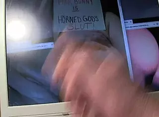 Horned Gods Pay Cum Tribute To Pinkbunny With Homemade Cock