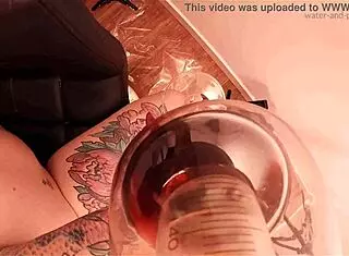 Wine Enema Fills Up Bubble Butt