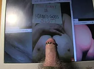 Horned Gods Pay Cum Tribute To Pinkbunny With Homemade Cock