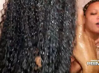 Girls enter cock at churrasco party.