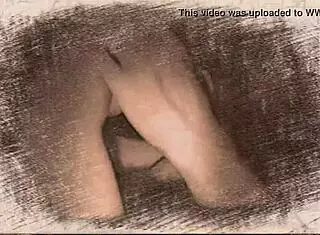 Blowjob and handjob session with intense sucking.