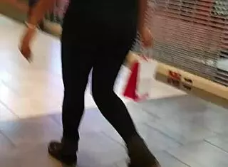 mondawmin ass in leggings at the shop gets anal
