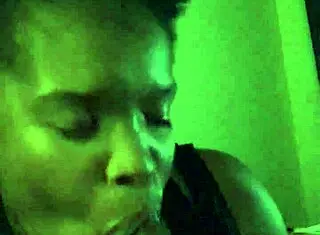 Ebony gives sloppy head