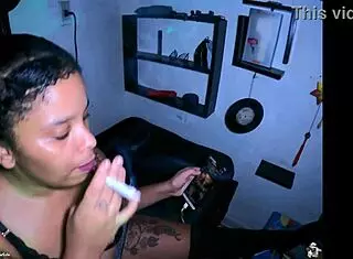 Smoking teen masturbates intensely