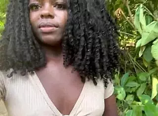 Me and friend take hot black girl to waterfall for intense fucking with emo vibes