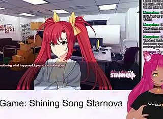 Have you seen vtuber lewdneko play shining song starnova aki route?