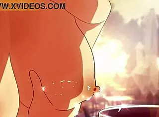 lactating hentai squirts milk into cup