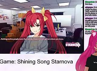 Have you seen vtuber lewdneko play shining song starnova aki route?