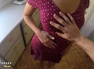 Blonde tinder girl rides big cock hard.