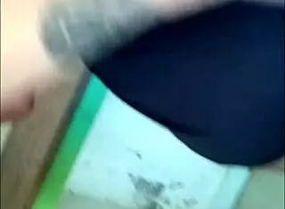 Aninha moans loudly while giving ass in lingerie