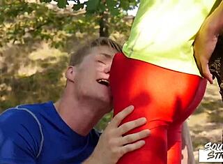 Southernstrokes Robbie Dane hart gefickt nach Blowjob draußen