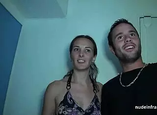 French Amateur Couple Bangs Anal in Wild Gangbang