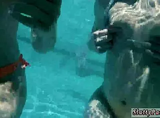 summer pool party turns into wild outdoor orgy