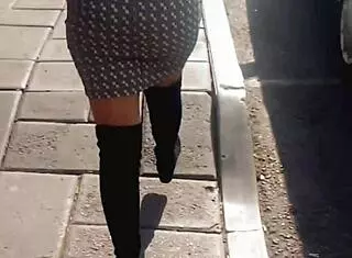 Tight street sweaters on these curvy milfs to show off their assets