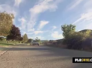 Hot brunette babe is sucking a big cock in front of her man 😍