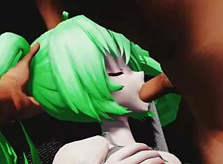 Miku Faces Intense Casting Couch Blowjob on Sofa