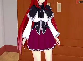 Rias Gremory Craves More Behind Issei in High School DxD NTR Madness Fantasy