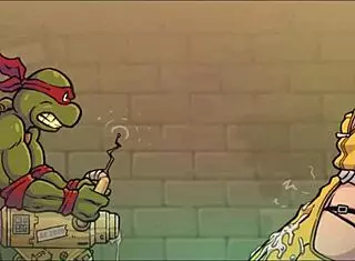 Hentai Brunette Masturbates to Big Cock in Cartoon