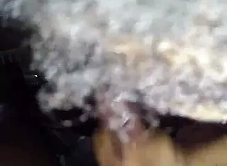 Sexy redbone in the country swallows something tasty